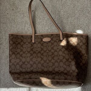 Coach Tan Signature Tote Bag